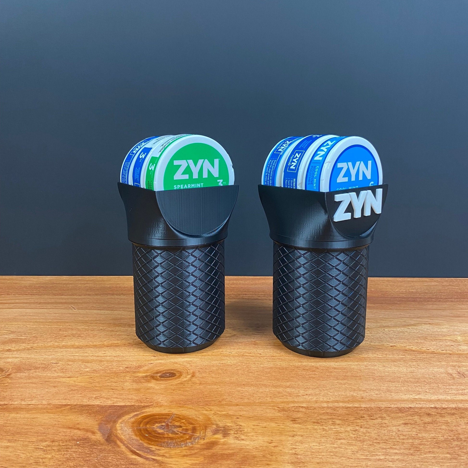 Cru-ZYN Cup Holder - (V2) Screw Lid Cup Holder - Holds 4 cans in base and 3 on top