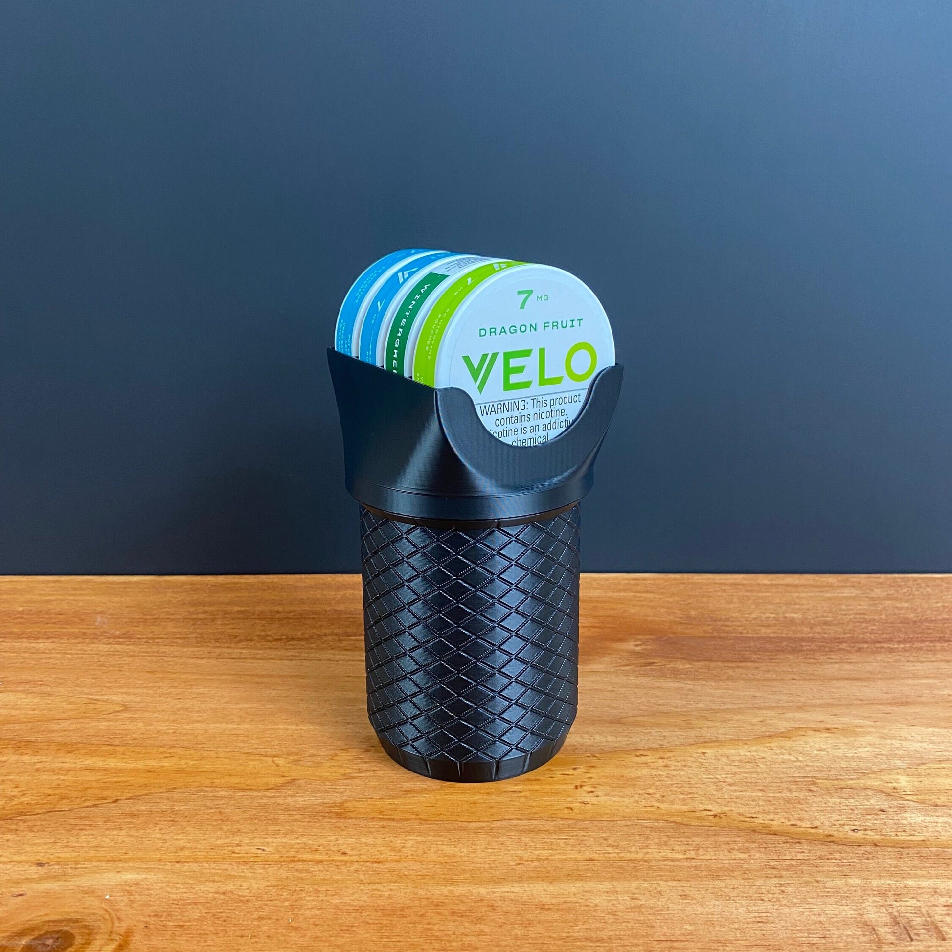 Velo Cup Holder - (V2) Screw Lid Cup Holder - Holds 5 cans in base and 4 on top