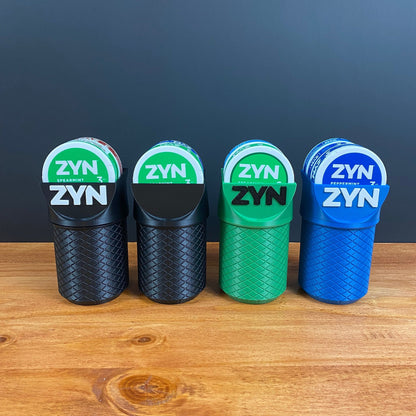 Cru-ZYN Cup Holder - (V2) Screw Lid Cup Holder - Holds 4 cans in base and 3 on top