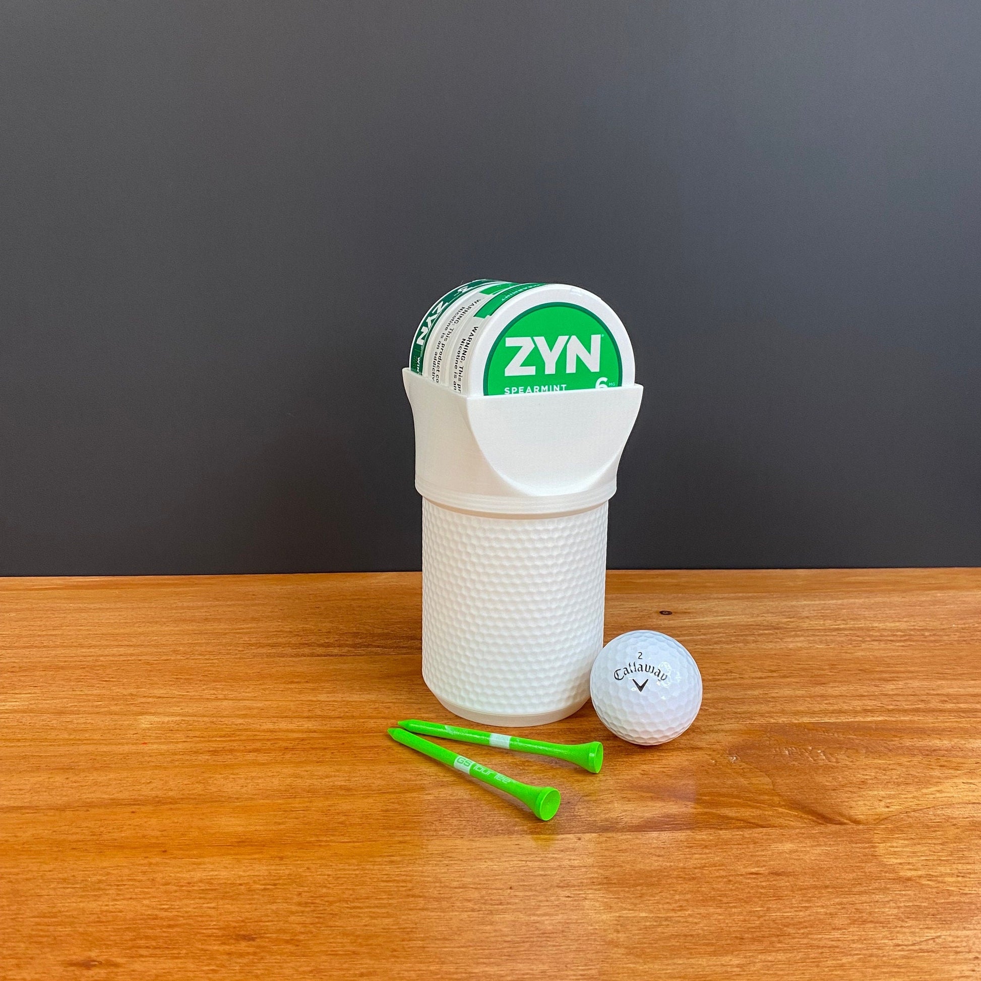 Cru-ZYN Cup Holder - Golf Edition - (V2) Screw Lid Cup Holder - Holds 4 cans in base and 3 on top