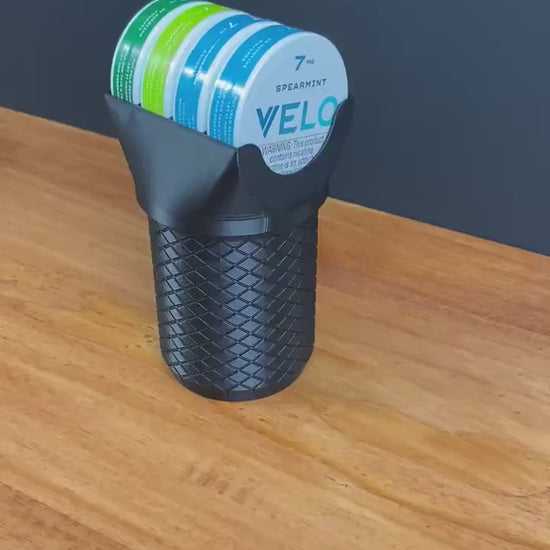 Velo Cup Holder - (V2) Screw Lid Cup Holder - Holds 5 cans in base and 4 on top